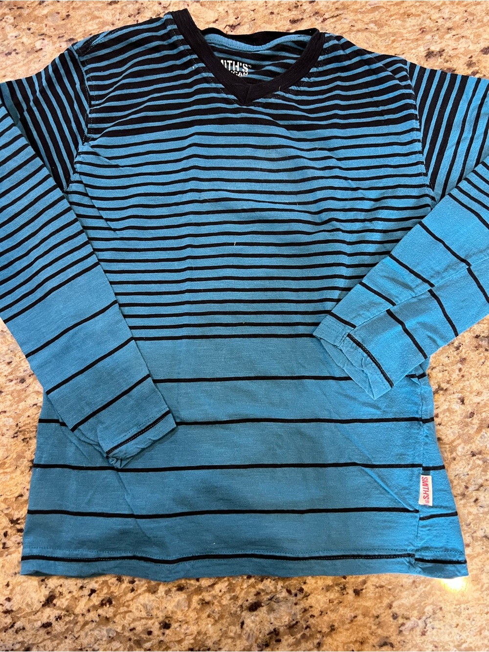 Kids Blue & Black Striped Long Sleeve Tee by SMITH